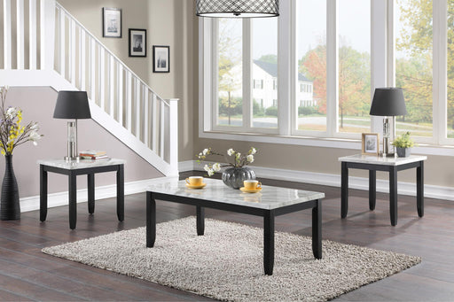 WHITE TOP 3 PK TABLE SET (3/CN) Huntsville Furniture Outlet