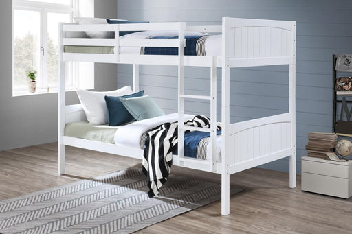 WHITE TWIN/TWIN BUNK BED Huntsville Furniture Outlet