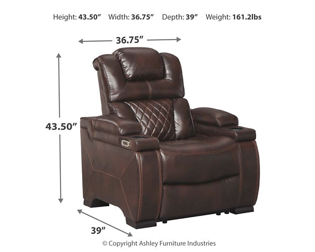 Warnerton PWR Recliner/ADJ Headrest Huntsville Furniture Outlet