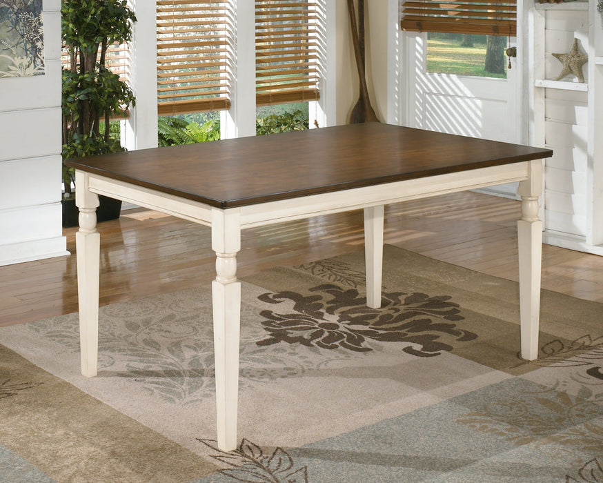 Whitesburg Dining Table and 6 Chairs with Storage Huntsville Furniture Outlet