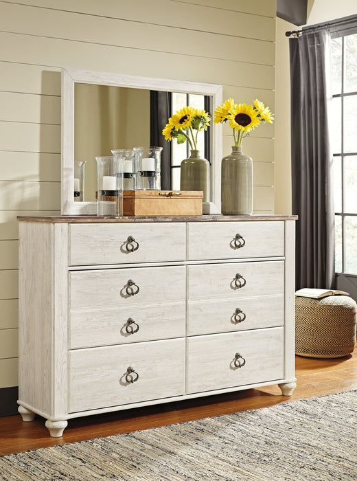 Willowton Dresser and Mirror Huntsville Furniture Outlet