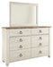 Willowton Dresser and Mirror Huntsville Furniture Outlet