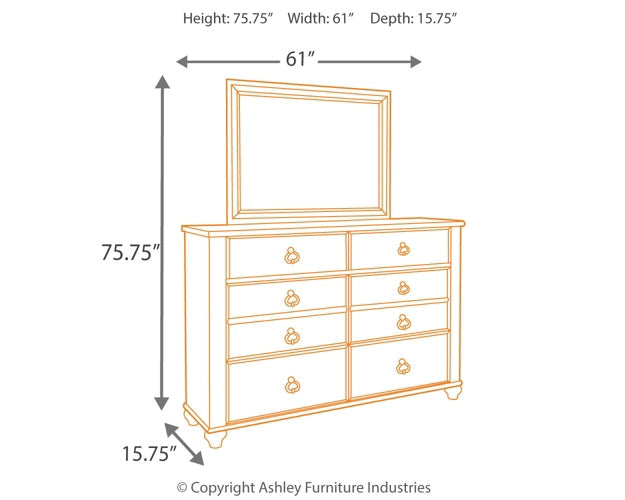 Willowton Dresser and Mirror Huntsville Furniture Outlet