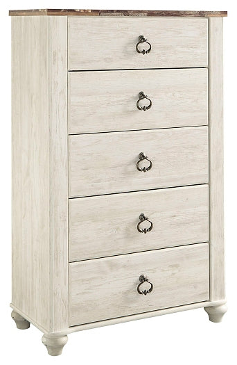 Willowton Five Drawer Chest Huntsville Furniture Outlet