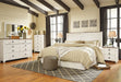 Willowton Queen/Full Panel Headboard with Mirrored Dresser, Chest and Nightstand Huntsville Furniture Outlet