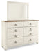 Willowton Queen/Full Panel Headboard with Mirrored Dresser, Chest and Nightstand Huntsville Furniture Outlet