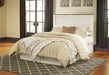 Willowton Queen/Full Panel Headboard with Mirrored Dresser and 2 Nightstands Huntsville Furniture Outlet