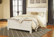 Willowton Queen Panel Bed with Mirrored Dresser, Chest and 2 Nightstands Huntsville Furniture Outlet