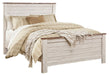 Willowton Queen Panel Bed with Mirrored Dresser, Chest and 2 Nightstands Huntsville Furniture Outlet