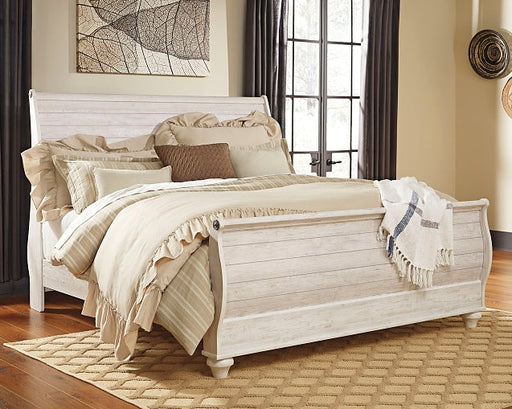 Willowton Queen Sleigh Bed Huntsville Furniture Outlet