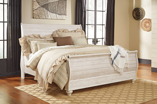 Willowton Queen Sleigh Bed Huntsville Furniture Outlet