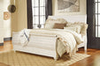 Willowton Queen Sleigh Bed with Mirrored Dresser Huntsville Furniture Outlet