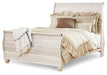 Willowton Queen Sleigh Bed with Mirrored Dresser and Nightstand Huntsville Furniture Outlet