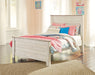 Willowton Twin Panel Bed with Nightstand Huntsville Furniture Outlet