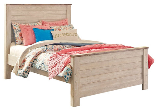 Willowton Twin Panel Bed with Nightstand Huntsville Furniture Outlet