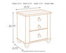 Willowton Two Drawer Night Stand Huntsville Furniture Outlet