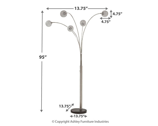 Winter Metal Arc Lamp (1/CN) Huntsville Furniture Outlet