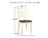 Woodanville Dining Room Side Chair (2/CN) Huntsville Furniture Outlet