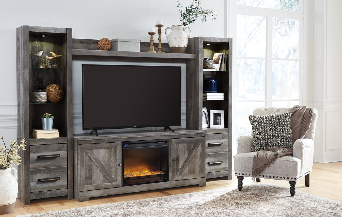 Wynnlow 4-Piece Entertainment Center with Electric Fireplace Huntsville Furniture Outlet