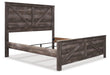 Wynnlow King Crossbuck Panel Bed with Mirrored Dresser and 2 Nightstands Huntsville Furniture Outlet