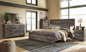 Wynnlow King Panel Bed with Mirrored Dresser, Chest and 2 Nightstands Huntsville Furniture Outlet