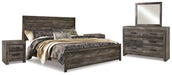 Wynnlow King Panel Bed with Mirrored Dresser and 2 Nightstands Huntsville Furniture Outlet