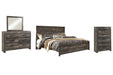 Wynnlow King Panel Bed with Mirrored Dresser and Chest Huntsville Furniture Outlet