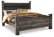 Wynnlow King Poster Bed with Mirrored Dresser, Chest and 2 Nightstands Huntsville Furniture Outlet