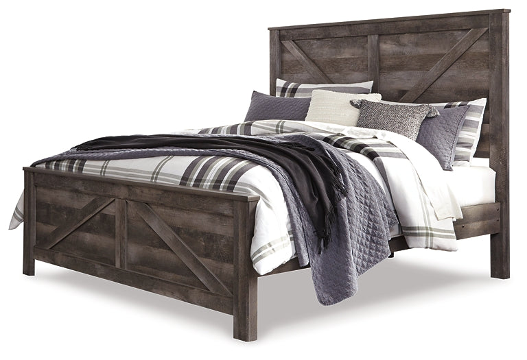 Wynnlow Queen Crossbuck Panel Bed with Dresser Huntsville Furniture Outlet