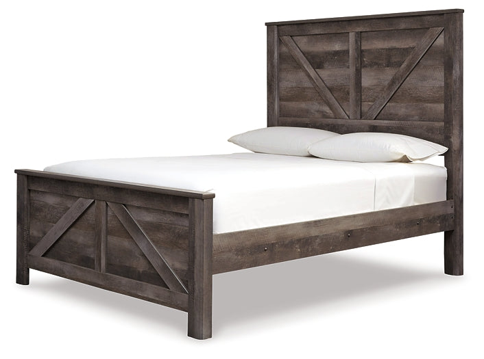 Wynnlow Queen Crossbuck Panel Bed with Dresser Huntsville Furniture Outlet