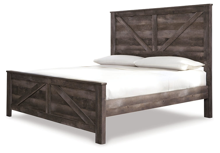 Wynnlow Queen Crossbuck Panel Bed with Dresser Huntsville Furniture Outlet