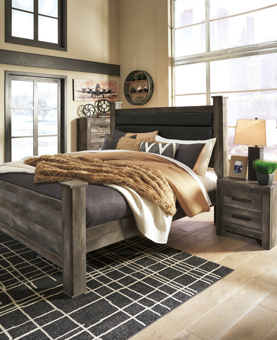 Wynnlow Queen Upholstered Poster Bed Huntsville Furniture Outlet