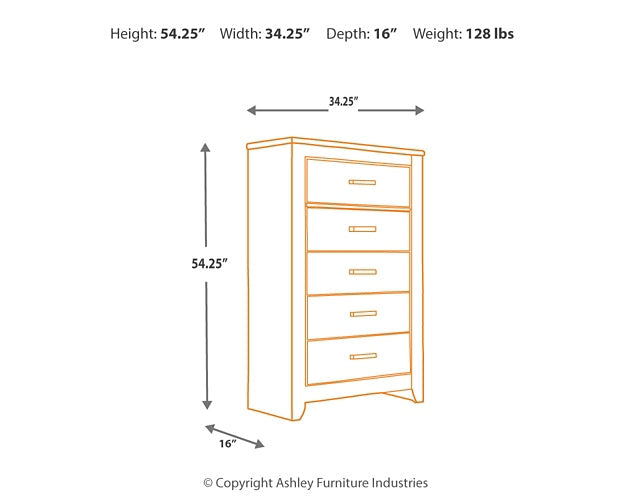 Zelen Five Drawer Chest Huntsville Furniture Outlet