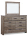 Zelen Full Panel Bed with Mirrored Dresser, Chest and 2 Nightstands Huntsville Furniture Outlet