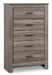 Zelen Full Panel Bed with Mirrored Dresser, Chest and 2 Nightstands Huntsville Furniture Outlet