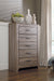 Zelen Full Panel Bed with Mirrored Dresser and Chest Huntsville Furniture Outlet