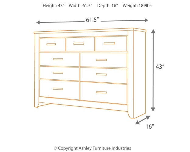 Zelen King/California King Panel Headboard with Dresser Huntsville Furniture Outlet