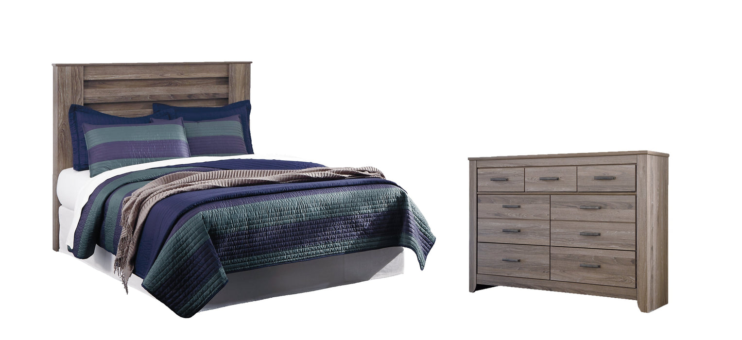 Zelen King/California King Panel Headboard with Dresser Huntsville Furniture Outlet