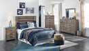 Zelen Queen/Full Panel Headboard with Mirrored Dresser, Chest and Nightstand Huntsville Furniture Outlet