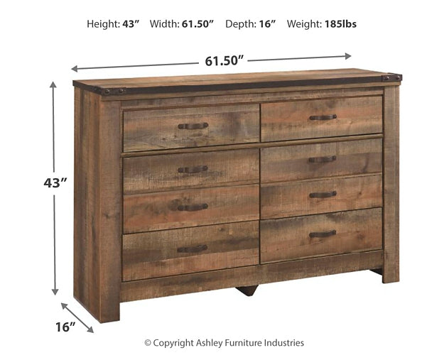 Trinell King Poster Bed with Dresser