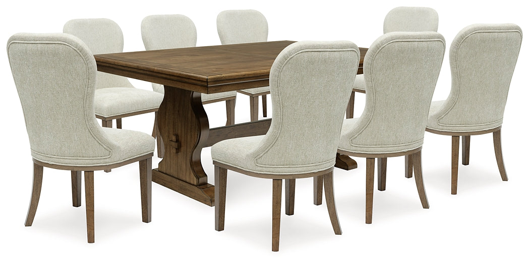 Sturlayne Dining Table and 8 Chairs with Storage