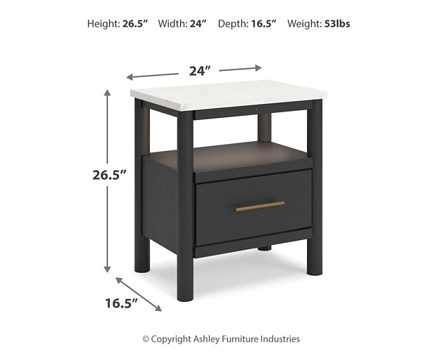 Cadmori Queen Upholstered Panel Bed with 2 Nightstands