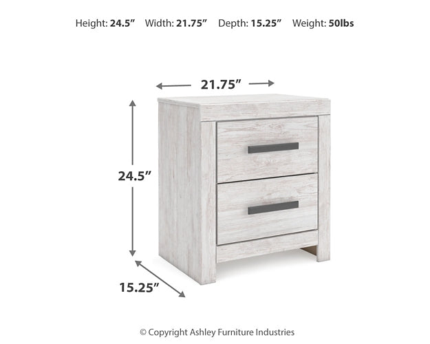 Cayboni King Panel Bed with Mirrored Dresser, Chest and 2 Nightstands