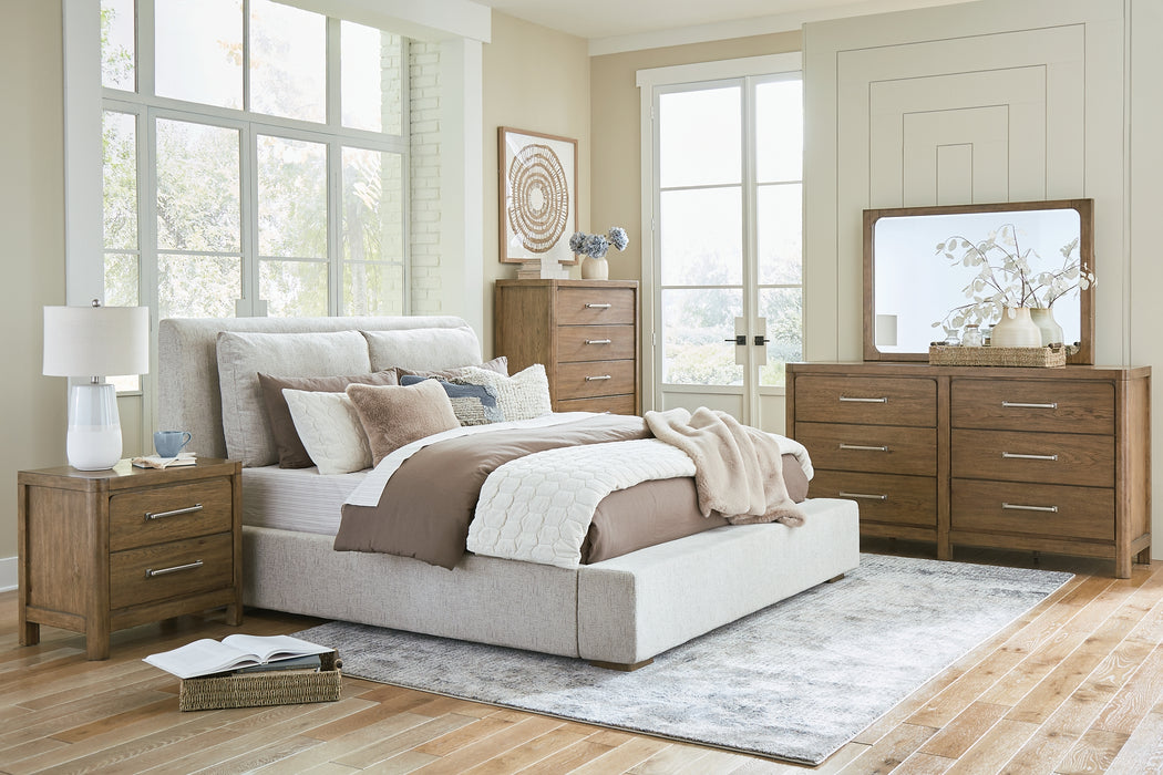 Cabalynn California King Upholstered Bed with Dresser