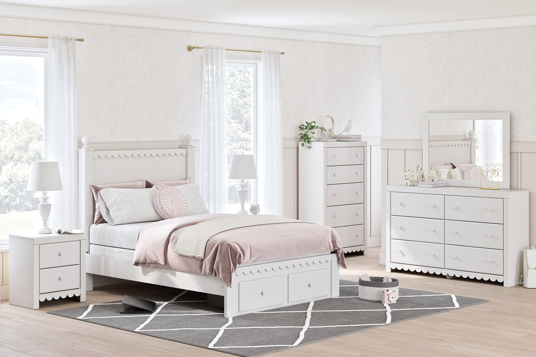 Mollviney Full Panel Storage Bed with 2 Nightstands