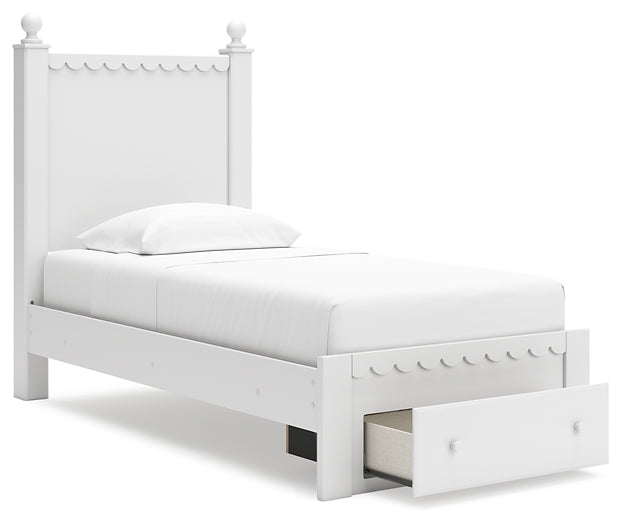 Mollviney Twin Panel Storage Bed with Dresser and Nightstand