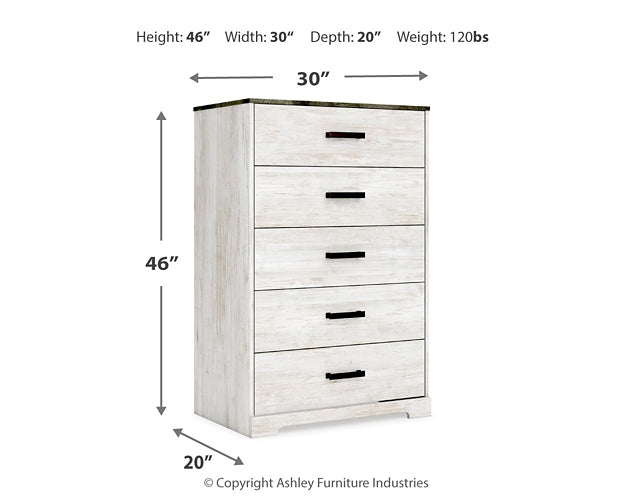 Shawburn Full Platform Bed with Dresser and Chest