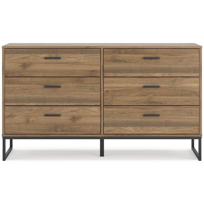 Deanlow Twin Panel Headboard with Dresser and Nightstand