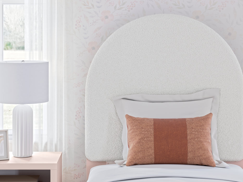 Wistenpine Twin Upholstered Panel Headboard with Dresser