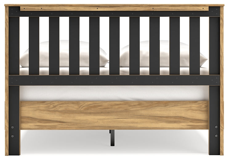 Bermacy Queen Platform Panel Bed with Dresser